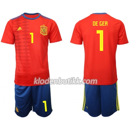 Spania DE GEA 1 Barn Hjemmedraktsett 2019 Kortermet (+ Korte bukser)